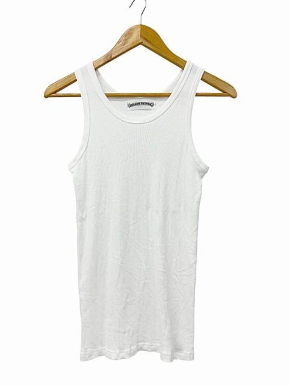 Chrome Hearts Gunze One Point Tiny Cross Rib Tank Top M White